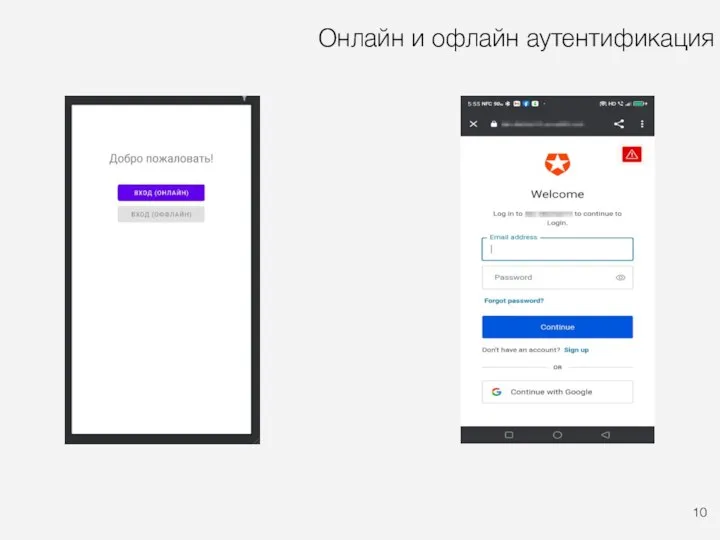 Онлайн и офлайн аутентификация