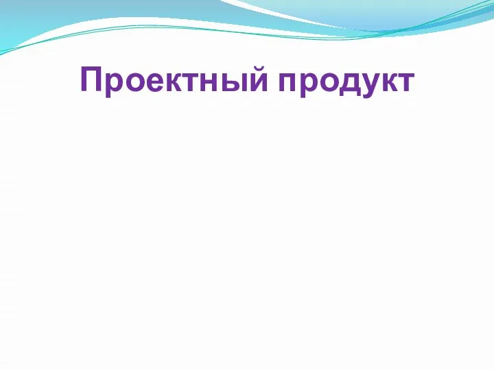 Проектный продукт