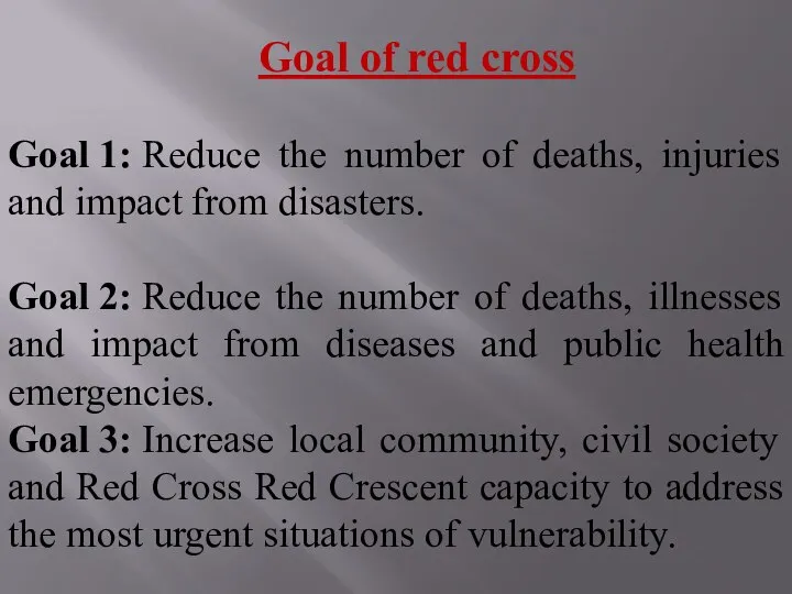 Goal 1: Reduce the number of deaths, injuries and impact from