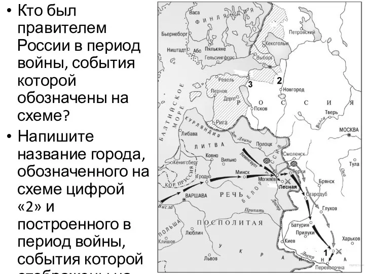 Кто был правителем России в период войны, события которой обозначены на