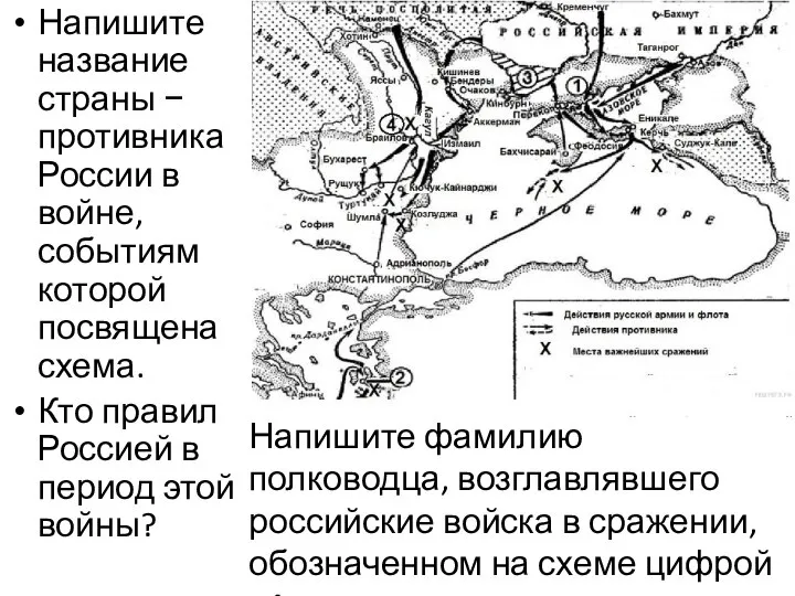 Напишите название страны − противника России в войне, событиям которой посвящена