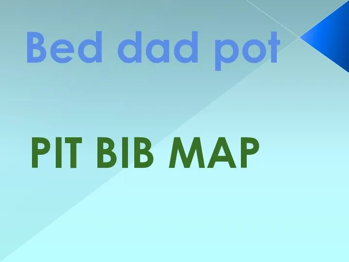 Bed dad pot PIT BIB MAP