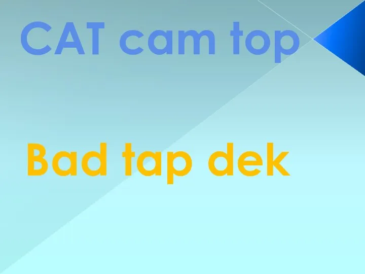 CAT cam top Bad tap dek