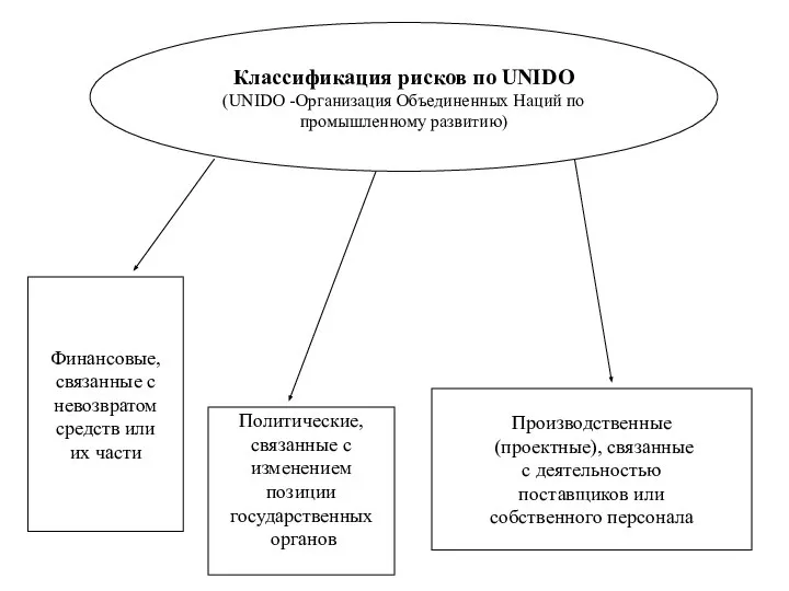 Классификация рисков по UNIDO (UNIDO -Организация Объединенных Наций по промышленному развитию)