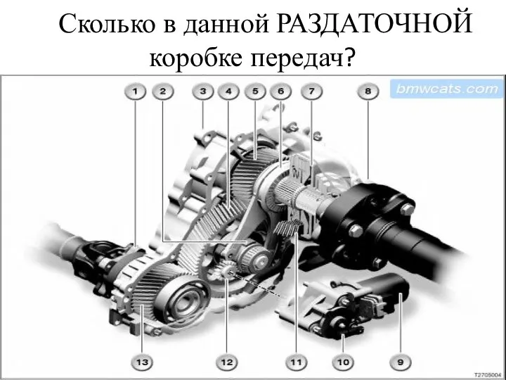 Сколько в данной РАЗДАТОЧНОЙ коробке передач?