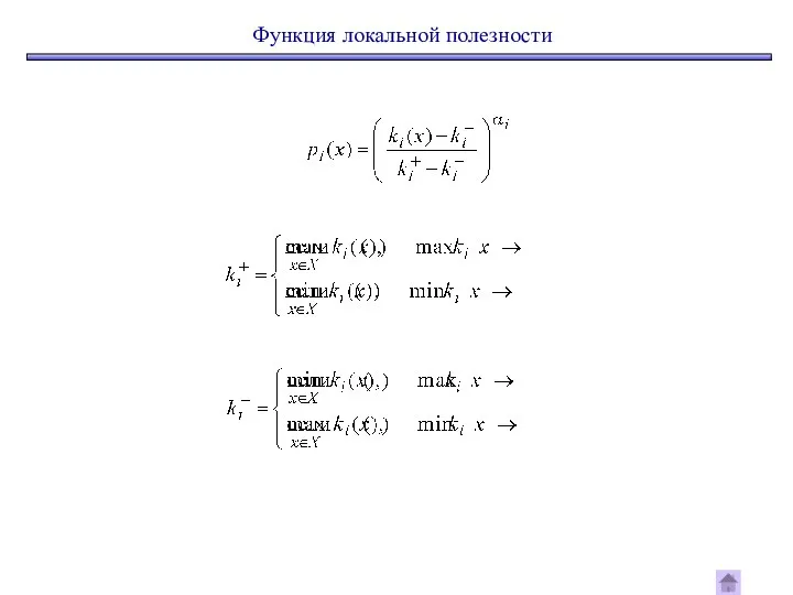 Функция локальной полезности