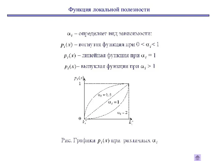 Функция локальной полезности