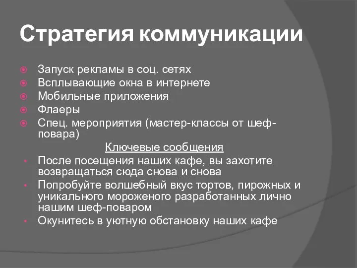 Стратегия коммуникации Запуск рекламы в соц. сетях Всплывающие окна в интернете