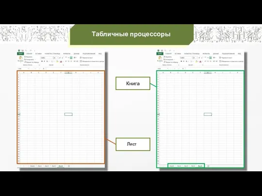 Табличные процессоры Книга