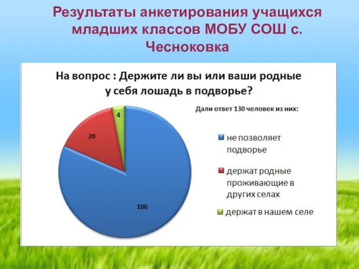 Результаты анкетирования учащихся младших классов МОБУ СОШ с. Чесноковка