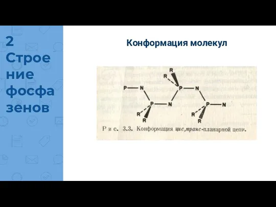 Конформация молекул 2 Строение фосфазенов