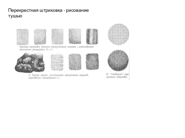 Перекрестная штриховка - рисование тушью