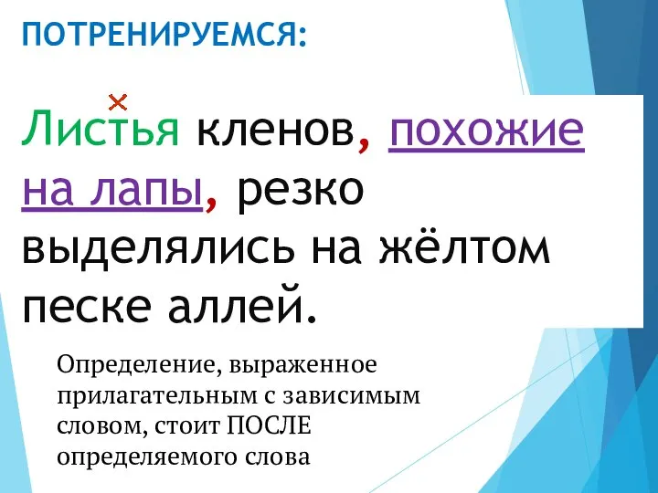 ПОТРЕНИРУЕМСЯ: Листья кленов, похожие на лапы, резко выделялись на жёлтом песке