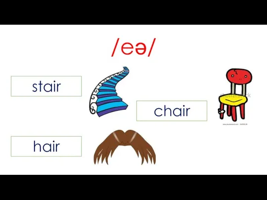 /eə/ stair hair chair