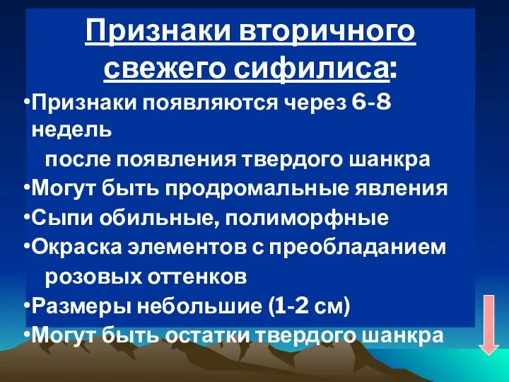 Признаки вторичного свежего сифилиса: Признаки появляются через 6-8 недель после появления