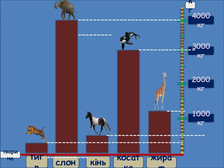 кг тварина 1000 кг 2000 кг 4000 кг 3000 кг жираф