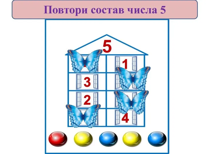 Повтори состав числа 5