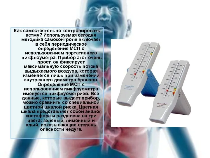 Как самостоятельно контролировать астму? Используемая сегодня методика самоконтроля включает в себя