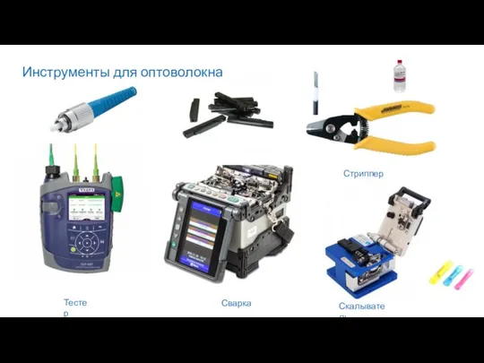 Инструменты для оптоволокна Скалыватель Стриппер Тестер Сварка