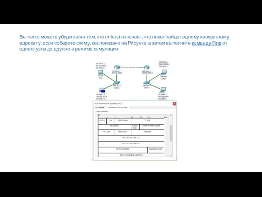 Вы легко можете убедиться в том, что unicast означает, что пакет