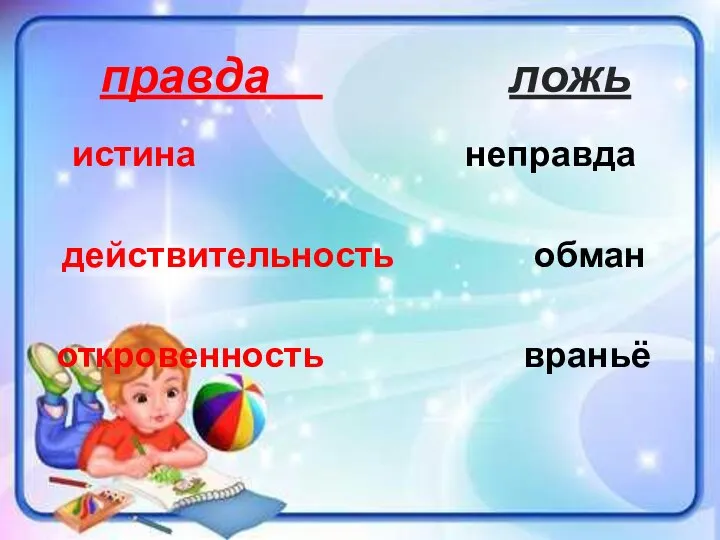 правда ложь истина неправда действительность обман откровенность враньё