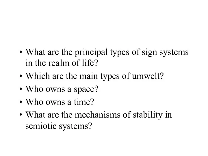What are the principal types of sign systems in the realm