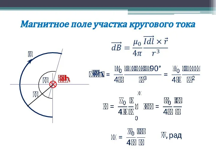 Магнитное поле участка кругового тока