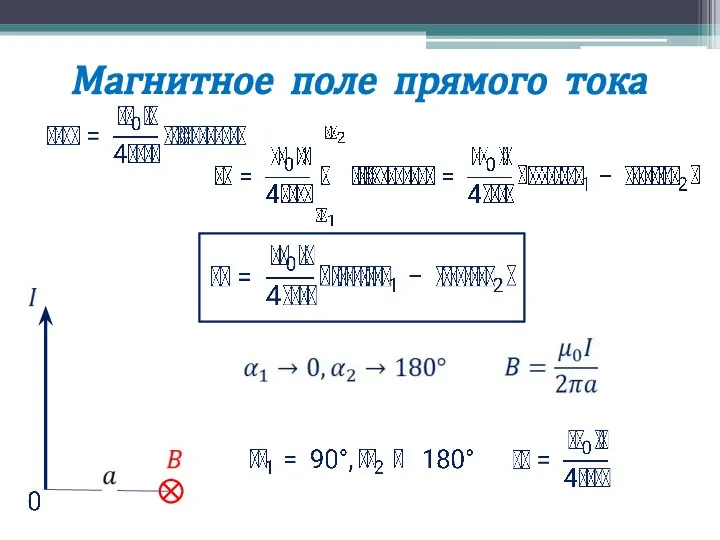 Магнитное поле прямого тока