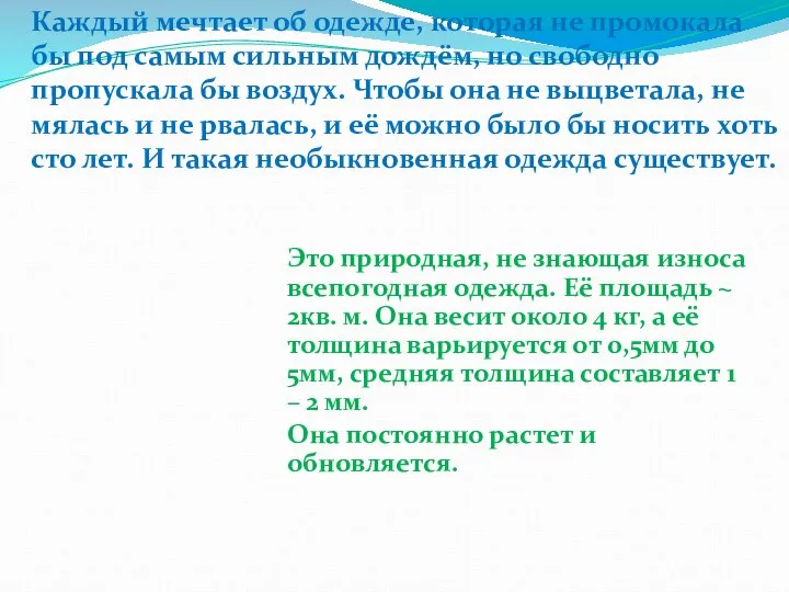 Каждый мечтает об одежде, которая не промокала бы под самым сильным