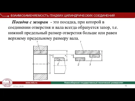 07.01.2020 Посадка с зазором - это посадка, при которой в соединении