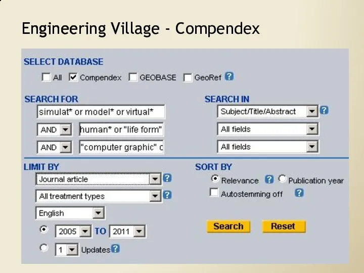 Engineering Village - Compendex