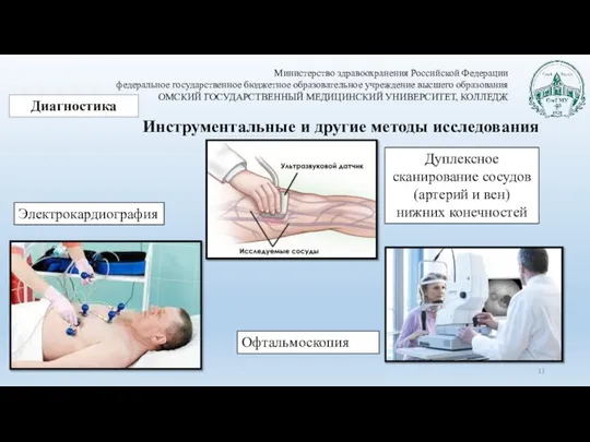 Дуплексное сканирование сосудов (артерий и вен) нижних конечностей Министерство здравоохранения Российской