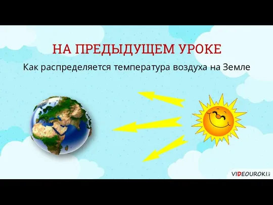 НА ПРЕДЫДУЩЕМ УРОКЕ Как распределяется температура воздуха на Земле