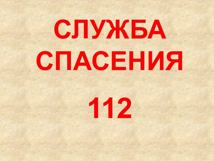 СЛУЖБА СПАСЕНИЯ 112