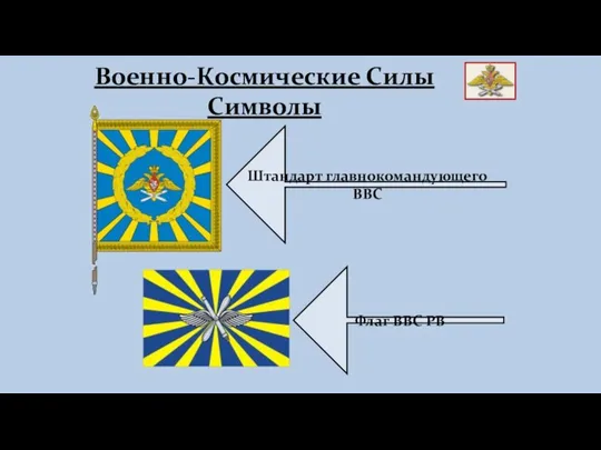 Военно-Космические Силы Символы Флаг ВВС РВ Штандарт главнокомандующего ВВС