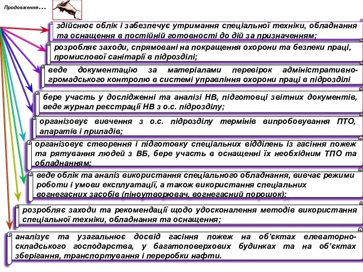 здійснює облік і забезпечує утримання спеціальної техніки, обладнання та оснащення в