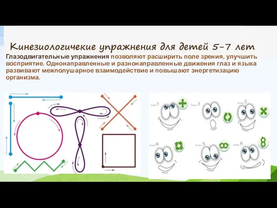 Глазодвигательные упражнения позволяют расширить поле зрения, улучшить восприятие. Однонаправленные и разнонаправленные