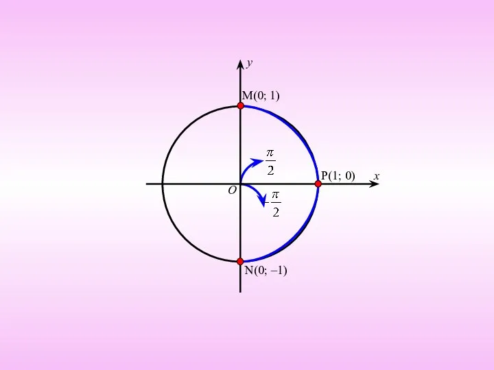 O x y M(0; 1) P(1; 0) N(0; –1)
