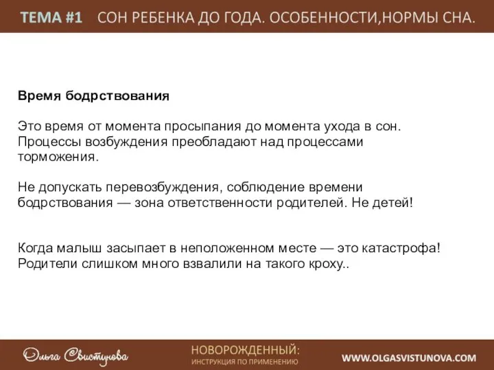 Время бодрствования Это время от момента просыпания до момента ухода в