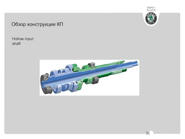 Hollow input shaft Обзор конструкции КП