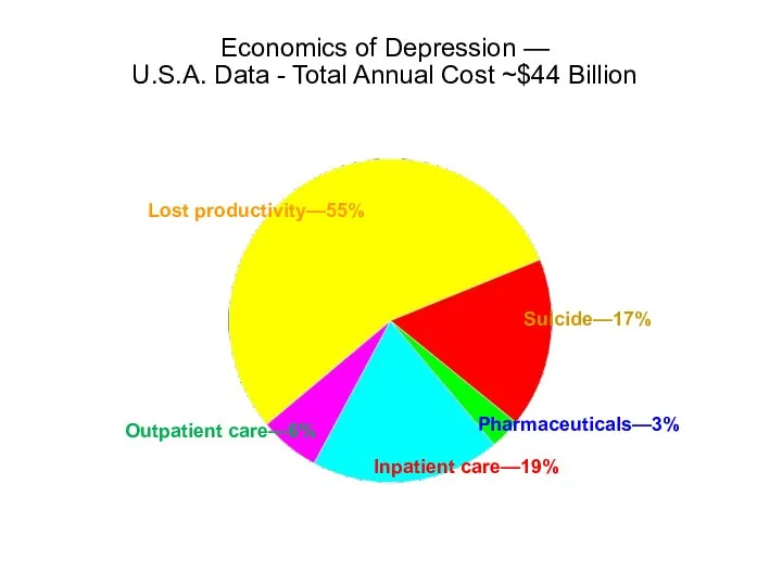 Economics of Depression — U.S.A. Data - Total Annual Cost ~$44