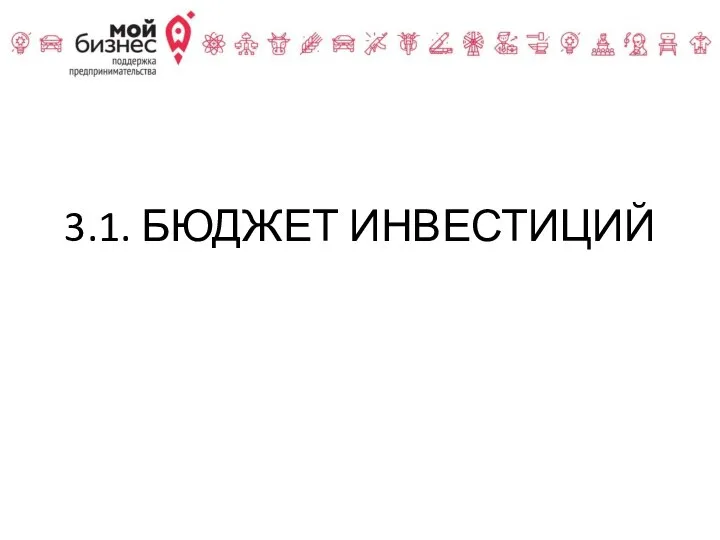 3.1. БЮДЖЕТ ИНВЕСТИЦИЙ