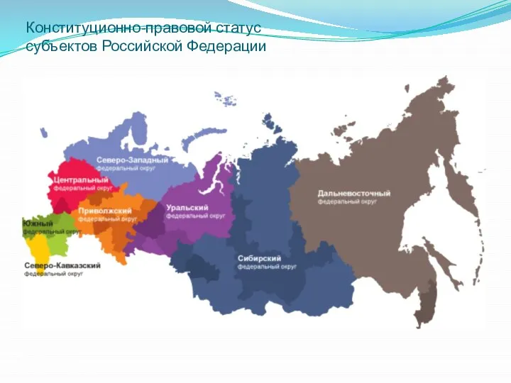 Конституционно-правовой статус субъектов Российской Федерации