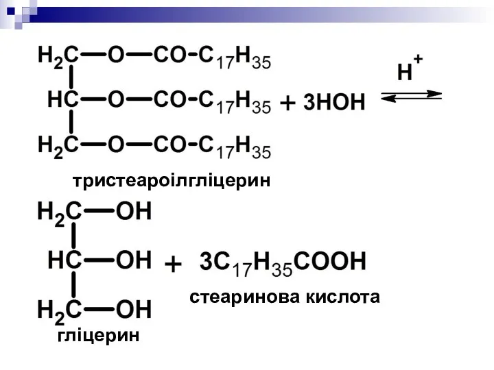 тристеароілгліцерин стеаринова кислота гліцерин