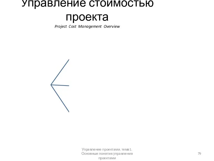 Управление стоимостью проекта Project Cost Management Overview Управление проектами. тема1. Основные понятия управления проектами