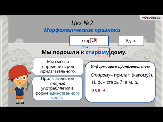 Мы смогли определить род прилагательного. Информация о прилагательном Н. ф. –