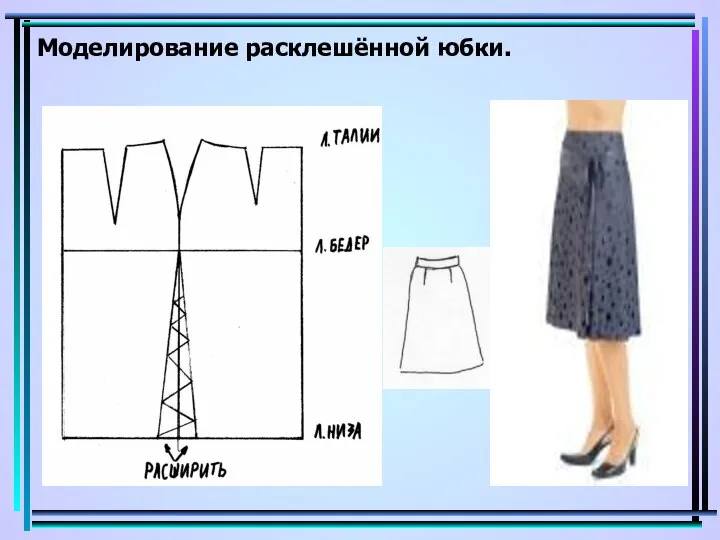 Моделирование расклешённой юбки.