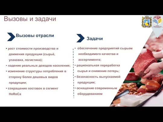 Вызовы и задачи Вызовы отрасли рост стоимости производства и движения продукции