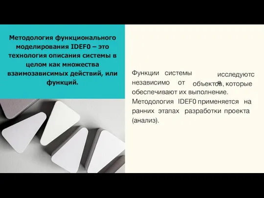 Методология функционального моделирования IDEF0 – это технология описания системы в целом