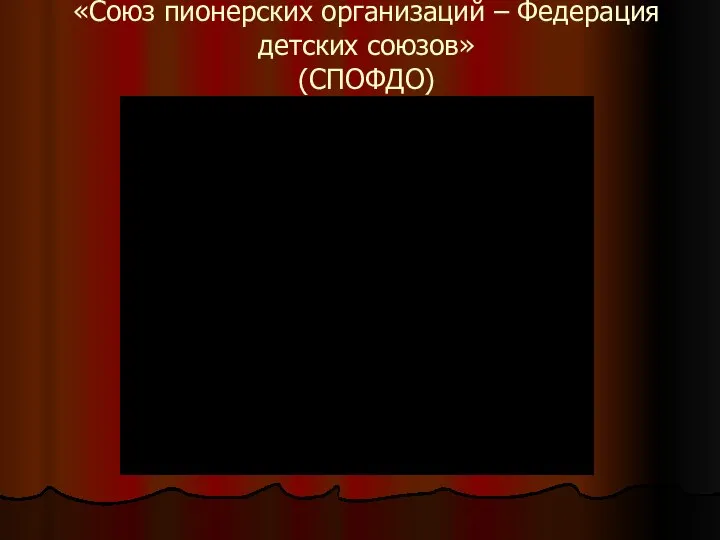 «Союз пионерских организаций – Федерация детских союзов» (СПОФДО)